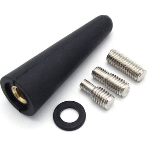 Antenne de voiture courte de 5 cm, tige, autoradio de toit, adaptateur fileté M5/M6, stéréo AM/FM KFZ (1/5)