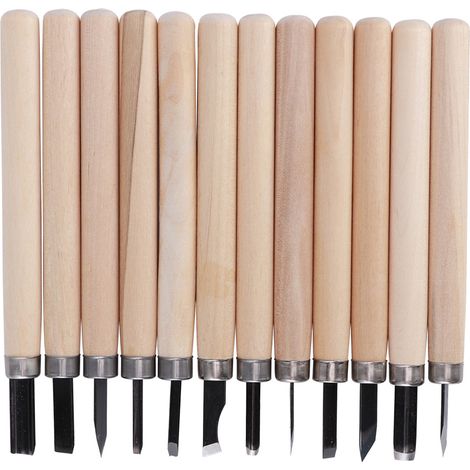 Ensemble d'outils de sculpture sur bois B1 avec support (1/5)