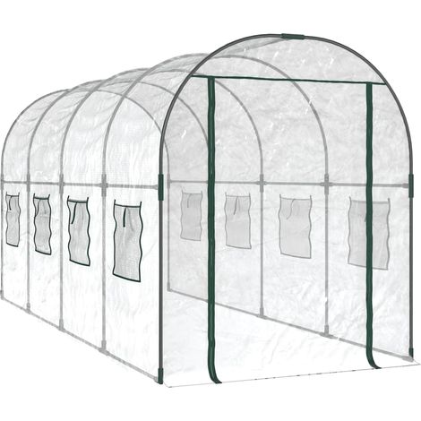 Maison Exclusive - Serra Trasparente 160x400x190 cm PVC Acciaio Verniciato Polvere (1/5)
