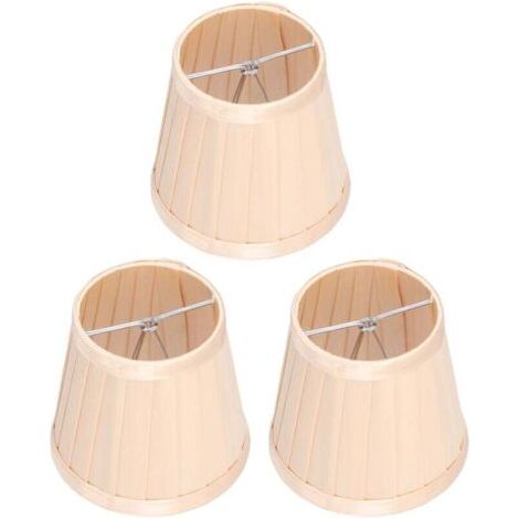 paralumi in tessuto E14 da agganciare al coprilampada in tessuto per lampadario, applique, decorazione per ufficio (oro chiaro)