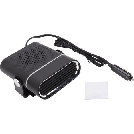 Chauffage de voiture portable à chauffage rapide, rotation à 360°, dégivreur et désembueur de pare-brise, 12 V, noir (1/5)