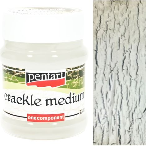 Mezzo di vernice screpolante per vernici per decoupage, vernice craquelé Pentart 230 ml (1/2)