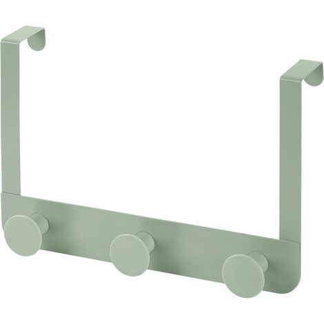 Gancio bagno triplo in acciaio e plastica verde tondo Fiore (1/3)
