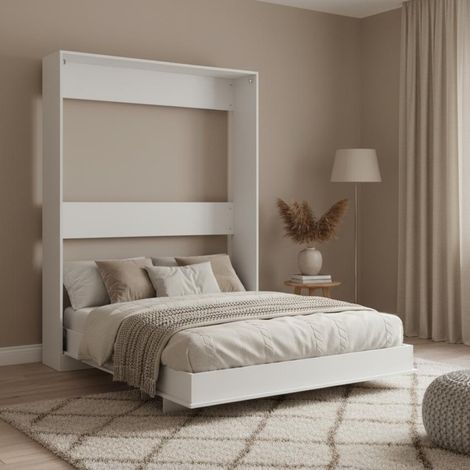 Cama abatible vertical blanco 135x200cm