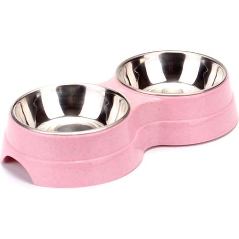 Gamelle double couche pour chien et chat en acier inoxydable, à une seule paroi, accessoires pour animaux de compagnie