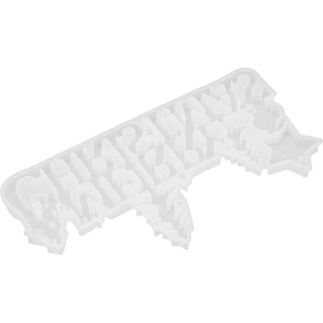 Weihnachtliche Silikonform aus Kunstharz – Leicht zu reinigen, wiederverwendbar und sicher – 3D-Buchstabenformen aus Kunstharz, ideal für Partydekorationen und Geschenke (1/5)