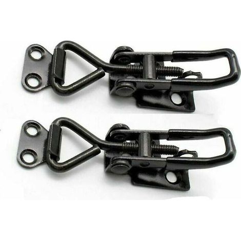 Lot de 2 loquets à bascule réglables – Inox, pour valises – Couleurs multiples (1/4)