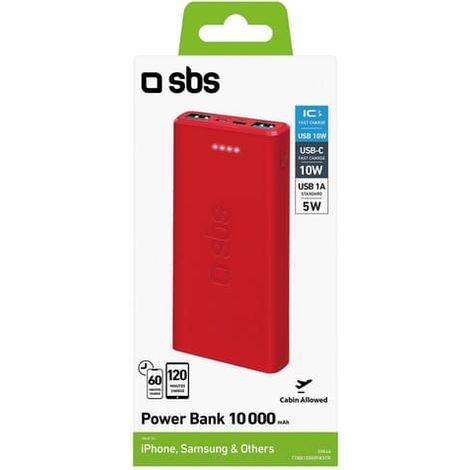 SBS TTBB10000FASTR Powerbank Lithium Polymer (LiPo) 10000 mAh Rot (1/3)