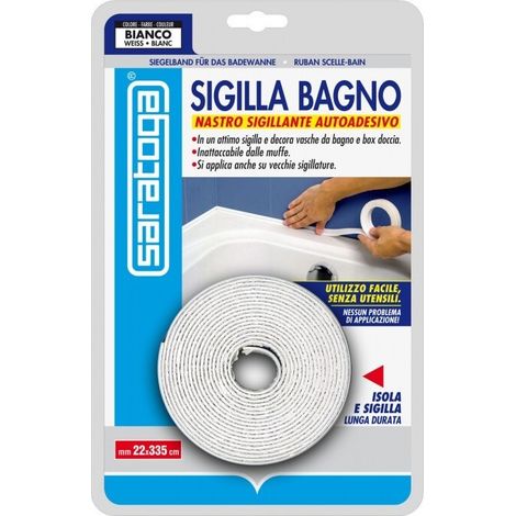 nastro sigillante autoadesivo per bagni.