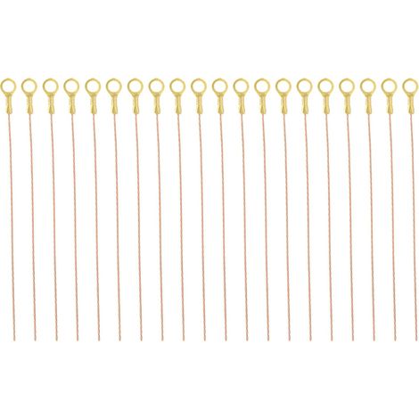 Fil de cuivre nu de 12 pouces - Cosses de mise à la terre en 20 câbles en tressé avec Connecteurs en Kit non isolé pour la à la l'éclairage (1/5)