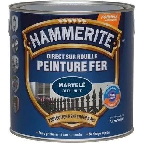 Hammerite Direct su ruggine effetto martellato vernice argento 2,5L
