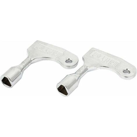 Lot de 2 clés triangle pour ouverture rapide d’urgence d’ascenseur, pour serrure de 9 mm (1/2)