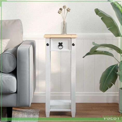 Support de plante - FAFEICY - 42024943 - Blanc mat - Pin massif - 30 x 30 x 73 cm (1/5)
