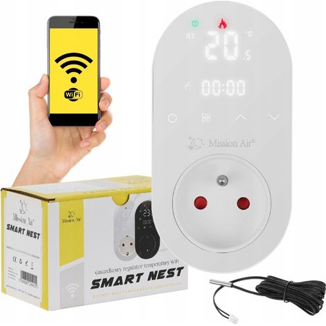 Controlador de temperatura de enchufe SMART NEST WHITE (1/5)
