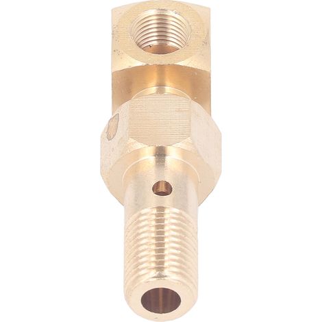 Kraftstoffdruckanzeige, M12 x 1,25 Zoll Hohlschraube, 1/8-27 NPT 90°-Winkeladapter (Innengewinde auf Außengewinde) für Civic CRX (1/5)