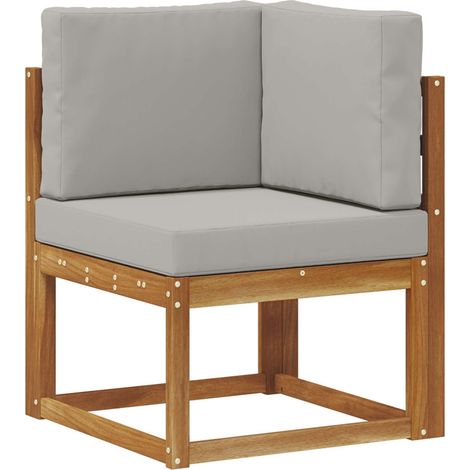 Outdoor-Sofagarnitur mit Kissen 8 pcs Natürlich und Hellgrau vidaXL