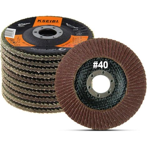 4 1/2 in Flap Disc Aluminum Oxide 10 Pack Auto Body Sanding Grinding Wheel (40 Grit) 686008 (1/4)