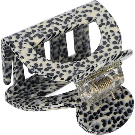 Épingle à cheveux femme fille, pince crabe élégante et ajourée, motif léopard beige noir, pour coiffure, rendez-vous, fête, maquillage (1/5)