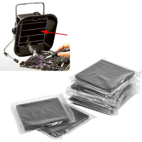 Lot de 10 filtres à charbon actif pour extracteur de fumées de soudage (1/5)