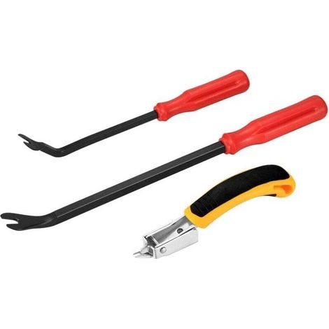 Agrafeuse Arrache-Clou Extracteur d'Agrafes pour Tapisserie et Construction Outil Extraction Pointes Paquet 3- (1/4)