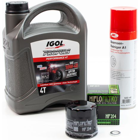 Kit Entretien Vidange Standard pour TRIUMPH Tiger 1050 de 2006 à 2021 - IGOL PROPULS PERFORMANCE 10W40 4L