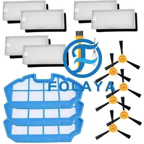FOLAYA Kit d'accessoires pour aspirateur Robot Robot Deebot Ecovacs N79 N79S Cecotec Conga Excellence 990