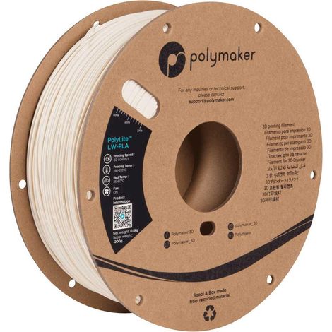 3D-Druckerfilament Poly PolyLite LW-PLA 1,75 mm leicht (1/3)