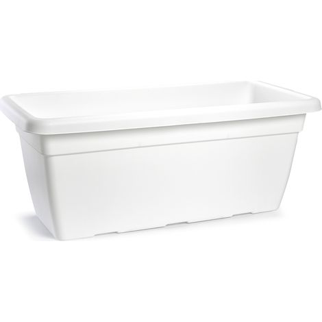 PLASTICFORTE jardinera 100x47,5x39,5 cm blanca , Jardinera 100 x 47,5 x 35,9 cm blancaFabricada en plástico de alta calidadFácil limpiezasIdeal para sus plantas y flor