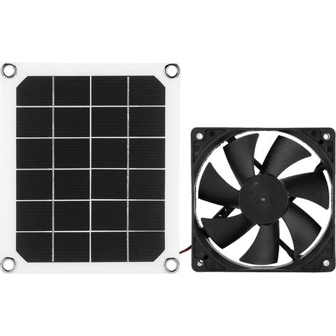 Ventilateur d'extraction extérieur à panneau solaire 6V 10W, chargement USB, pour serre ou poulailler (1/5)