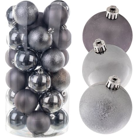 Weihnachtsbaumkugeln, unzerbrechliches Plastik, 6 cm Durchmesser, geeignet für Weihnachtsbäume, bruchsicheres Design, ungiftige Materialien (1/5)