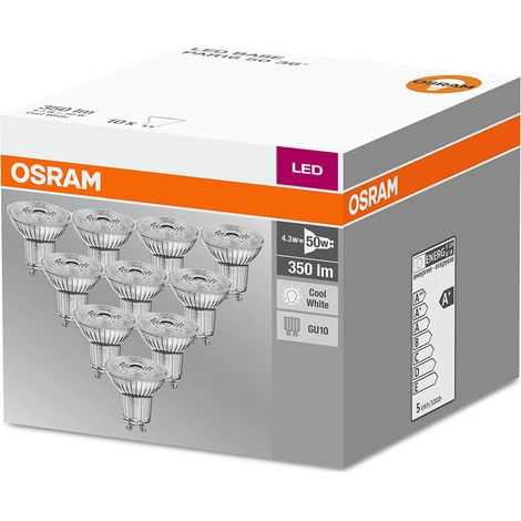 Osram Bombilla LED GU10 4.3W Transparente 4000K (1/2)