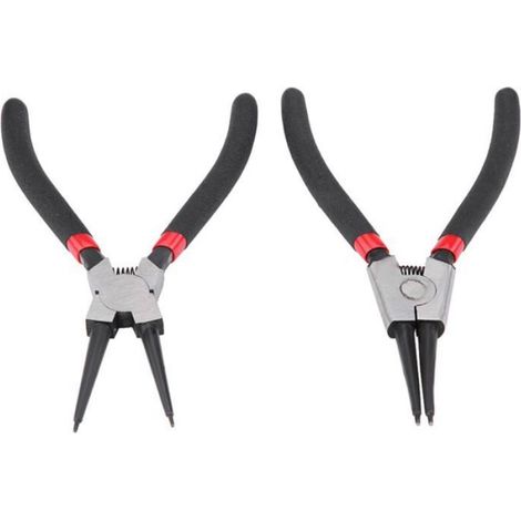 Pince À Circlips - 7 Pouces - Droite Et Coudée 90° Interne Externe - Acier Chrome Vanadium - 4 Pièces (1/4)