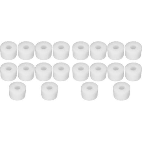 Lot de 20 filtres en mousse réutilisables et lavables pour piscine, compatibles avec les spas à jets d'eau de type S1. (1/5)