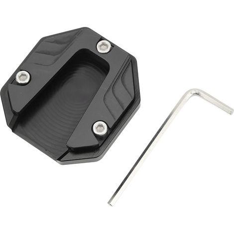 Support de plaque de béquille latérale de moto accessoire de Support de plaque de béquille haute résistance noir (1/5)