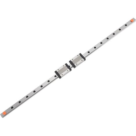 Guide de Rail Linéaire 500mm avec 2 Curseurs en Acier Inoxydable MGN12H Noirs pour Imprimante 3D (1/5)