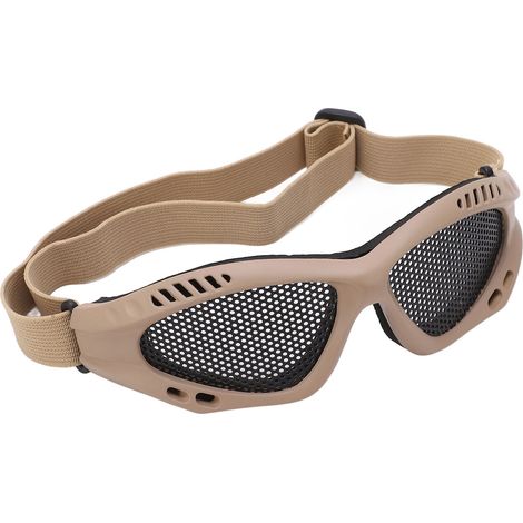 Lunettes de protection anti-poussière résistantes aux chocs, avec bandeau ajustable et étui de transport, couleur marron. (1/5)