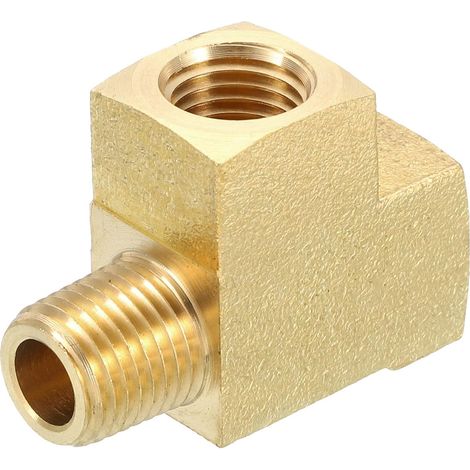 Brass Tee Fitting 1/4" x 1/4" x 1/4" Npt 3 Way (1/5)