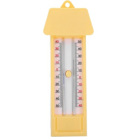 Thermomètre portable avec températures maximales et minimales pour intérieur, extérieur, jardin et serre.-Beige (1/4)