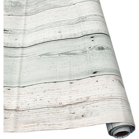 45cmx12m Papier Peint Adhésif Épais Imperméable Autocollant Mur pour Chambre Dortoir Gris Vert Lac Bois (1/5)