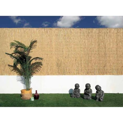 NORTENE Canisse naturelle multi-tiges 1,5 x 5 m - roseaux fins - tissage galvanisé (1/3)