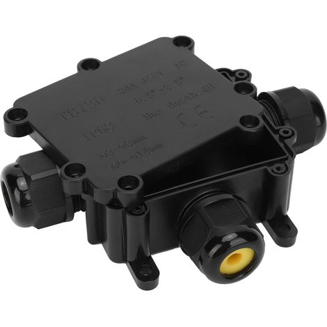 Boîte de jonction étanche, boîtier de connecteur de câble électrique extérieur à 3 voies IP68 TB730
