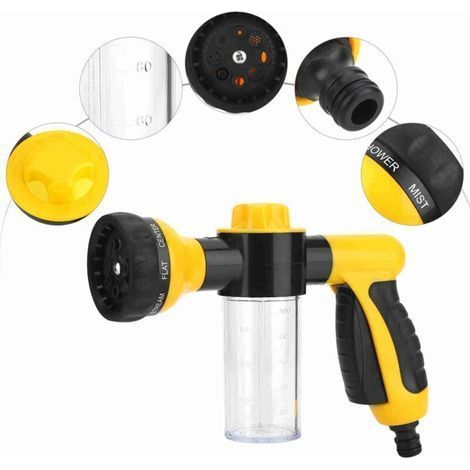 6M High Pressure Car Wash Foam Water Gun, Cleaning Tool, Car Washer, Yellow (1/4)