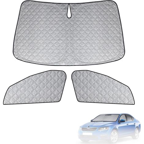 Car Windshield Sunshade Compatible with Octavia MK3 2012-2019, 3 Pieces Driver's Cab Thermal Mat Technology Car Interior Sun Visor Cover (1/5)
