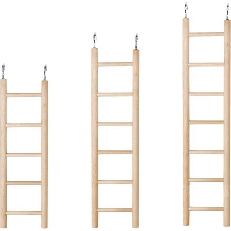 Échelle d'escalade Suspendue pour Oiseaux, 3 pièces, échelle en Bois pour Oiseaux, Perroquet, Hamster, Cage, échelle d'escalade Suspendue, adaptée aux perroquets, cacatoès, Accessoires (1/5)
