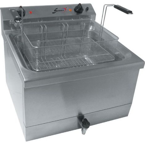Friteuse à beignets électrique PRO 18 Litres, 9000 W, 400 V - TRI (1/2)