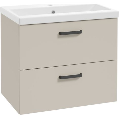 Meuble De Salle De Bain Avec Lavabo - Couleur Kashmir - 60 X 40 Cm - Meuble Suspendu - Design Moderne (1/4)