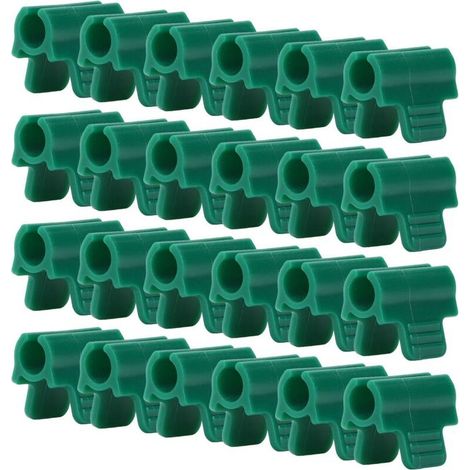 24 pièces attaches de serre renforcées 14mm pour tunnels, filets anti-insectes et bâches, clips de fixation pour arceaux et couvertures de rang (1/5)