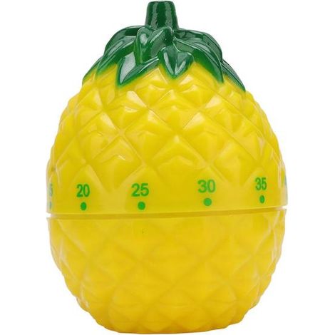 Minuteur de cuisine en forme de fruit, style mignon, en plastique, 6,4 x 6,4 x 8,7 cm, minuteur mécanique compact pour la maison (1/4)