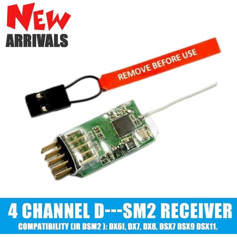 Récepteur micro 4 canaux 4100E 2,4 GHz pour émetteur JR/DSM2 v5 sGw (1/5)