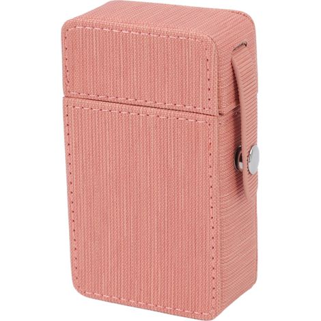 Étui à cigarettes en PU avec rabat, design portable, étui protecteur pour voyage et quotidien, rose (1/5)